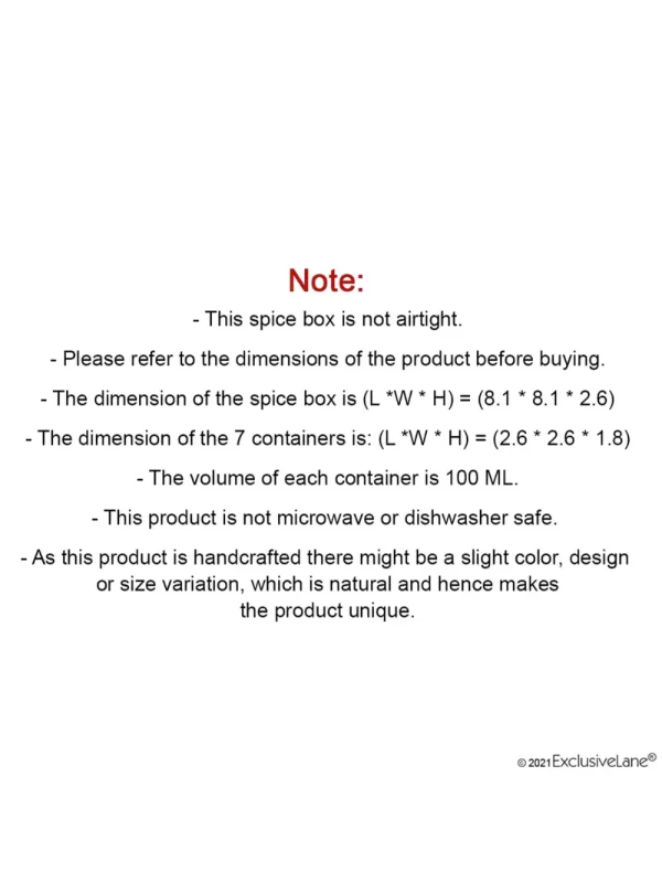 Spice Box - Premium Quality Spice Box Daily Kitchen Use Item | Must Buy | 1 Big & 7 Small Container - Image 7