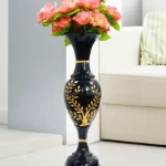 Youngsera Handmade 23-Inch Metal Flower Vase: Elevate Your Home Decor with Golden Tree Design - Black