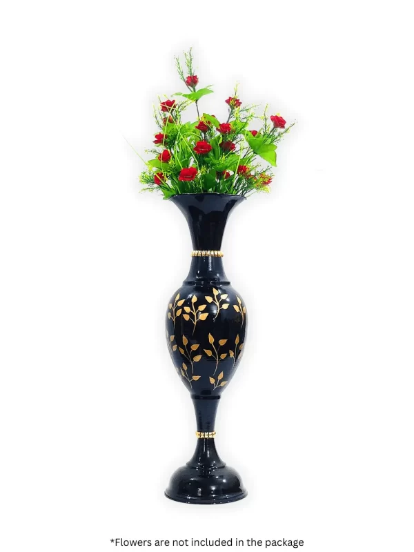 Youngsera 24-Inch Flower Vase: Beautiful Black Vase with Golden Buds Design for Elegant Home Decor - Image 3
