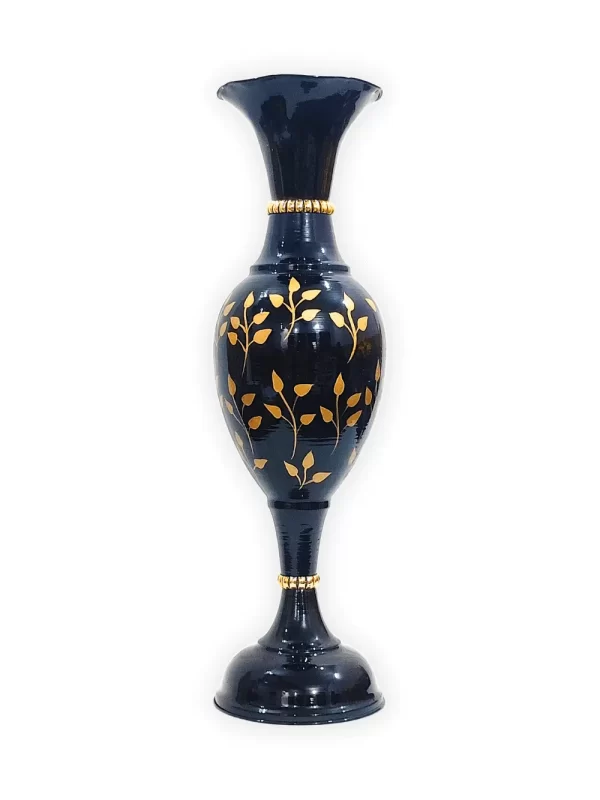 Youngsera 24-Inch Flower Vase: Beautiful Black Vase with Golden Buds Design for Elegant Home Decor - Image 2