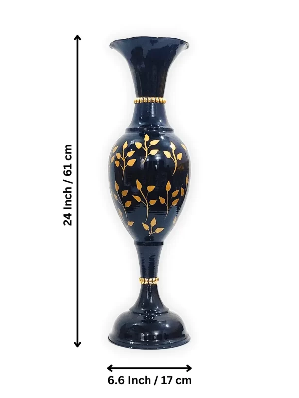 Youngsera 24-Inch Flower Vase: Beautiful Black Vase with Golden Buds Design for Elegant Home Decor - Image 5