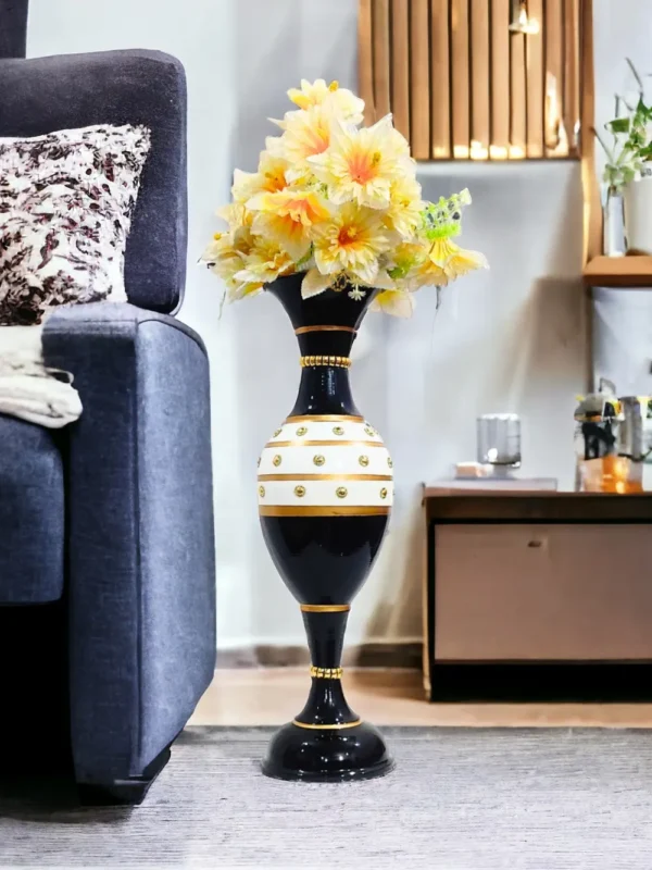 Youngsera Design Starry Golden and Black Combination Decor Flower Vase - Elegant Home Décor Accent for All Occasions - Perfect Gift Ideal - Image 1