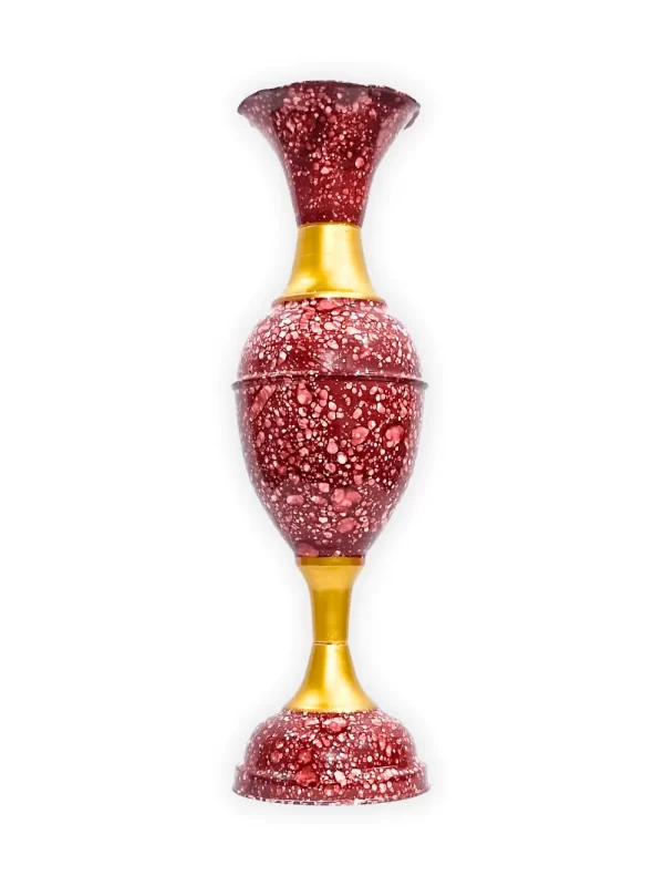 Youngsera - Timeless Beauty: Handcrafted Marble Flower Vase | 23 Inch Height | Perfect for Home decor, Living room, Dining table - Brown - Image 2