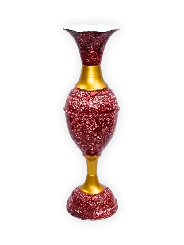 Youngsera - Timeless Beauty: Handcrafted Marble Flower Vase | 23 Inch Height | Perfect for Home decor, Living room, Dining table - Brown - Image 4