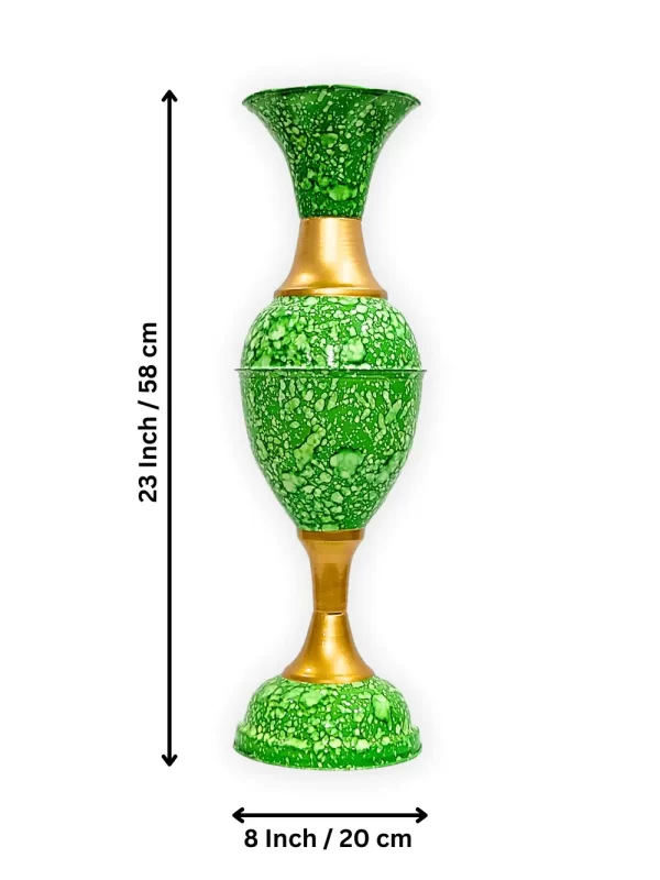 Youngsera - Timeless Beauty: Handcrafted Marble Flower Vase | 23 Inch Height | Perfect for Home decor, Living room, Dining table - Green - Image 5