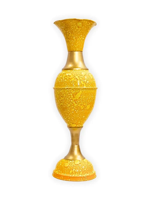 Youngsera - Timeless Beauty: Handcrafted Marble Flower Vase | 23 Inch Height | Perfect for Home decor, Living room, Dining table - Yellow - Image 2