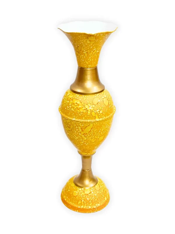 Youngsera - Timeless Beauty: Handcrafted Marble Flower Vase | 23 Inch Height | Perfect for Home decor, Living room, Dining table - Yellow - Image 4