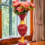 Elevate Your Decor with the Timeless Elegance of the 16-Inch Marble Flower Vase by Youngsera - Cherry