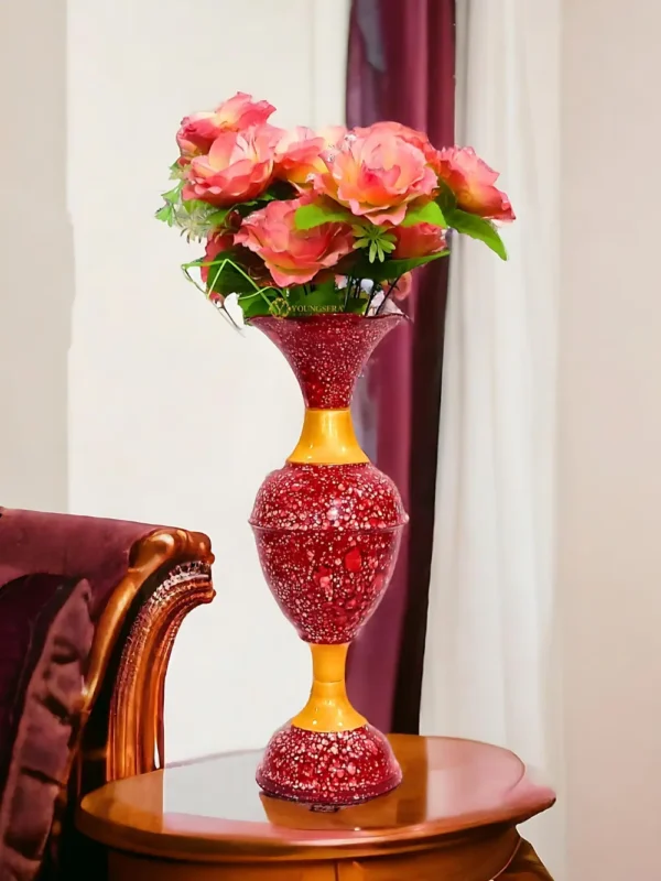 Elevate Your Decor with the Timeless Elegance of the 16-Inch Marble Flower Vase by Youngsera - Cherry - Image 6