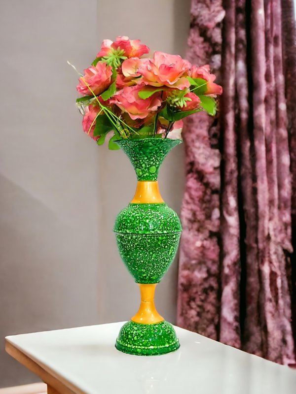 Elevate Your Decor with the Timeless Elegance of the 16-Inch Marble Flower Vase by Youngsera - Green - Image 6