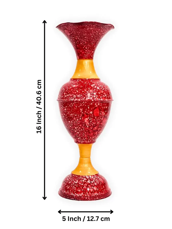 Elevate Your Decor with the Timeless Elegance of the 16-Inch Marble Flower Vase by Youngsera - Cherry - Image 5