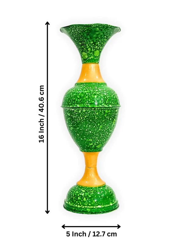 Elevate Your Decor with the Timeless Elegance of the 16-Inch Marble Flower Vase by Youngsera - Green - Image 5
