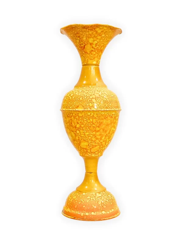 Elevate Your Decor with the Timeless Elegance of the 16-Inch Marble Flower Vase by Youngsera - Yellow - Image 2