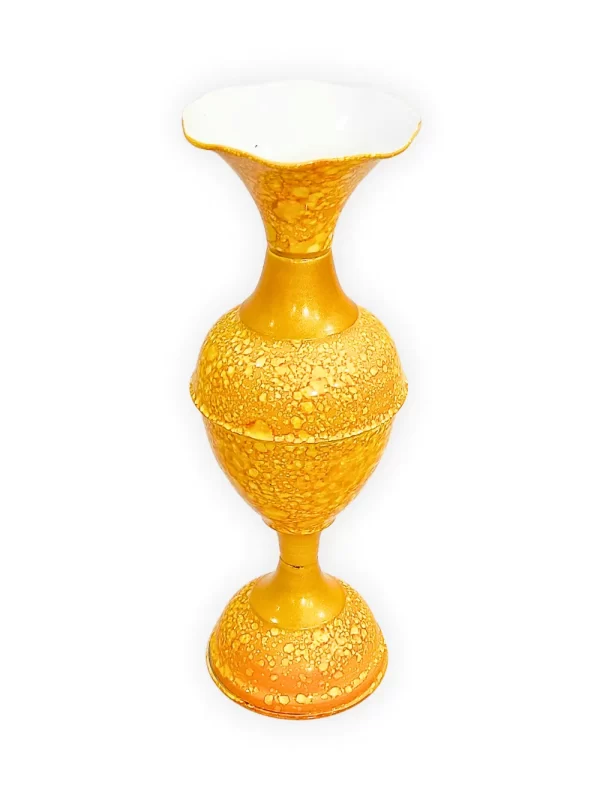 Elevate Your Decor with the Timeless Elegance of the 16-Inch Marble Flower Vase by Youngsera - Yellow - Image 4