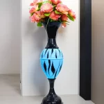Enhance Your Decor with Youngsera 23-Inch Handmade Tiger Design Flower Vase - Blue