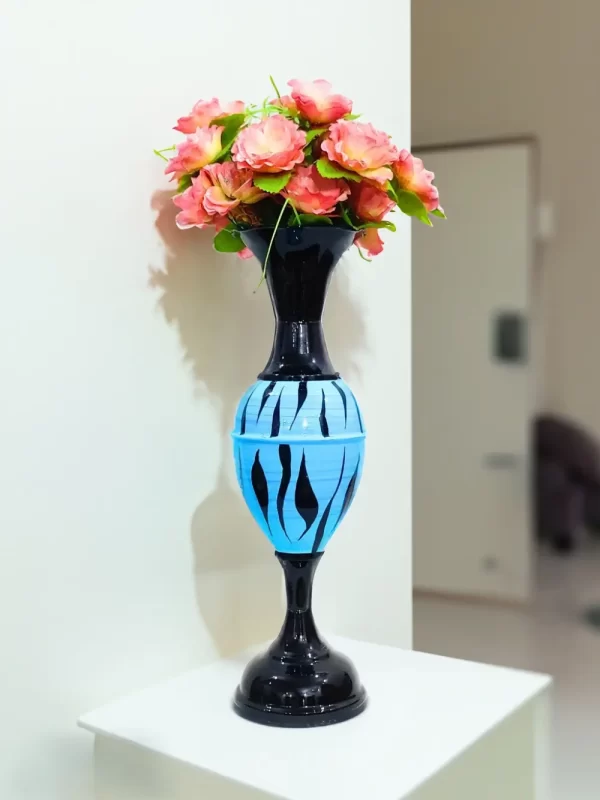 Enhance Your Decor with Youngsera 23-Inch Handmade Tiger Design Flower Vase - Blue - Image 6