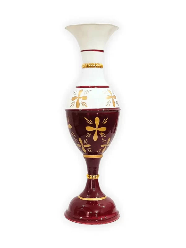 Exquisite 23-Inch Handcrafted Golden Flower Vase by Youngsera - Elegant Floral Design - Brown - Image 2