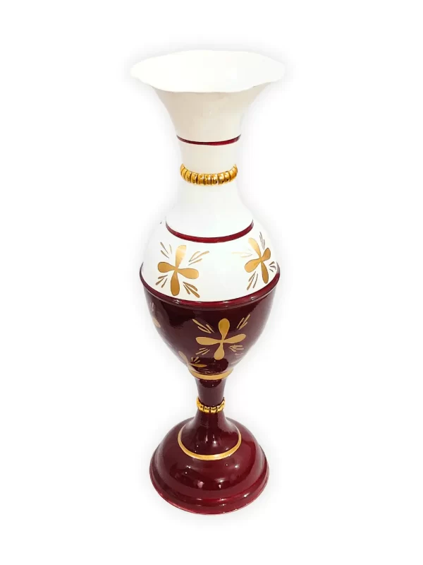 Exquisite 23-Inch Handcrafted Golden Flower Vase by Youngsera - Elegant Floral Design - Brown - Image 4