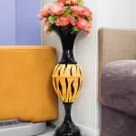 Enhance Your Decor with Youngsera 23-Inch Handmade Tiger Design Flower Vase - Yellow