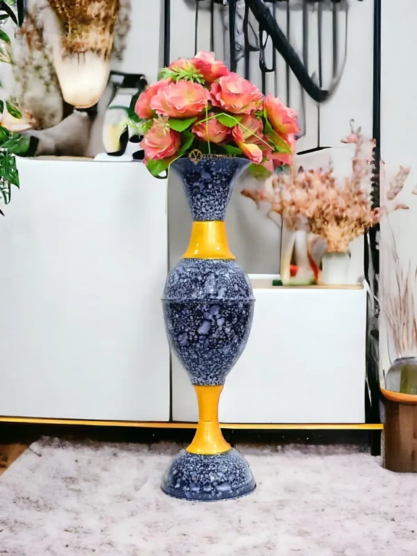 Youngsera - Timeless Beauty: Handcrafted Marble Flower Vase | 23 Inch Height | Perfect for Home decor, Living room, Dining table - Black - Image 6