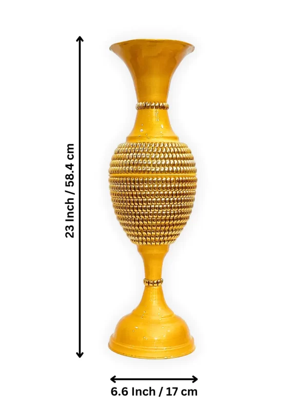Youngsera 24-Inch Flower Vase: Elegantly Designed with Full Golden Chain for Exquisite Home Decor - Golden - Image 5