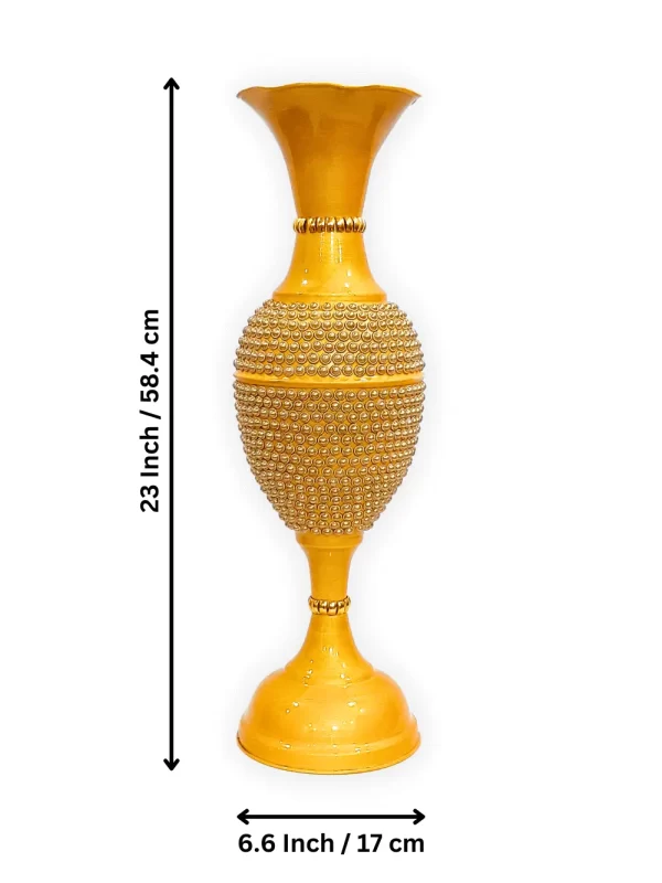 Fancy Flower Vase for Home Decoration 2 Feet Height Metal Vase | Fill Empty Space in Your Home | Golden - Image 5