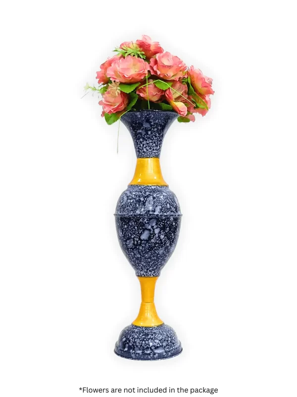 Youngsera - Timeless Beauty: Handcrafted Marble Flower Vase | 23 Inch Height | Perfect for Home decor, Living room, Dining table - Black - Image 3
