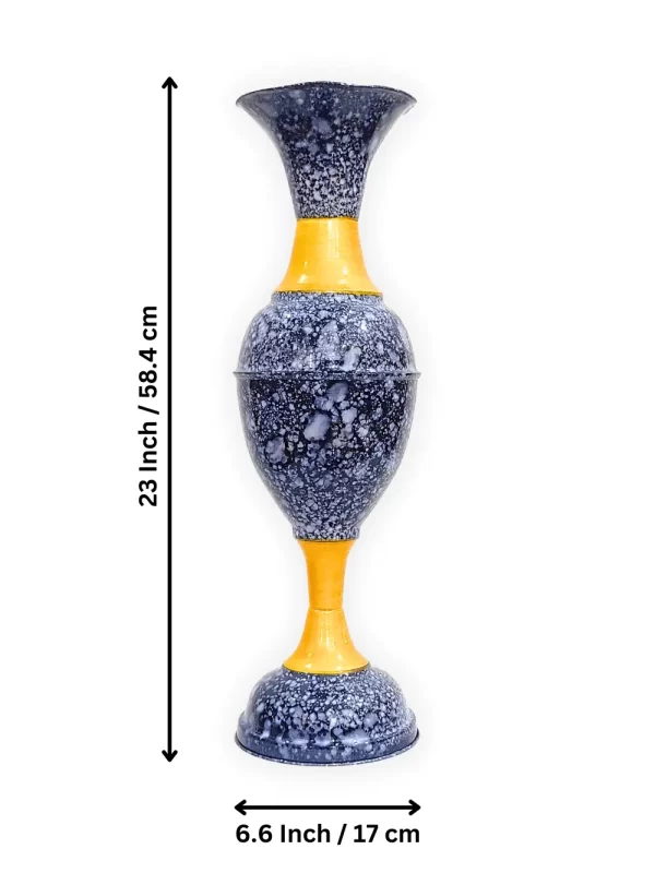 Youngsera - Timeless Beauty: Handcrafted Marble Flower Vase | 23 Inch Height | Perfect for Home decor, Living room, Dining table - Black - Image 5