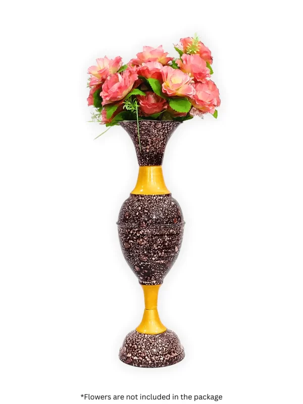 Youngsera - Timeless Beauty: Handcrafted Marble Flower Vase | 23 Inch Height | Perfect for Home decor, Living room, Dining table - Coffee - Image 3