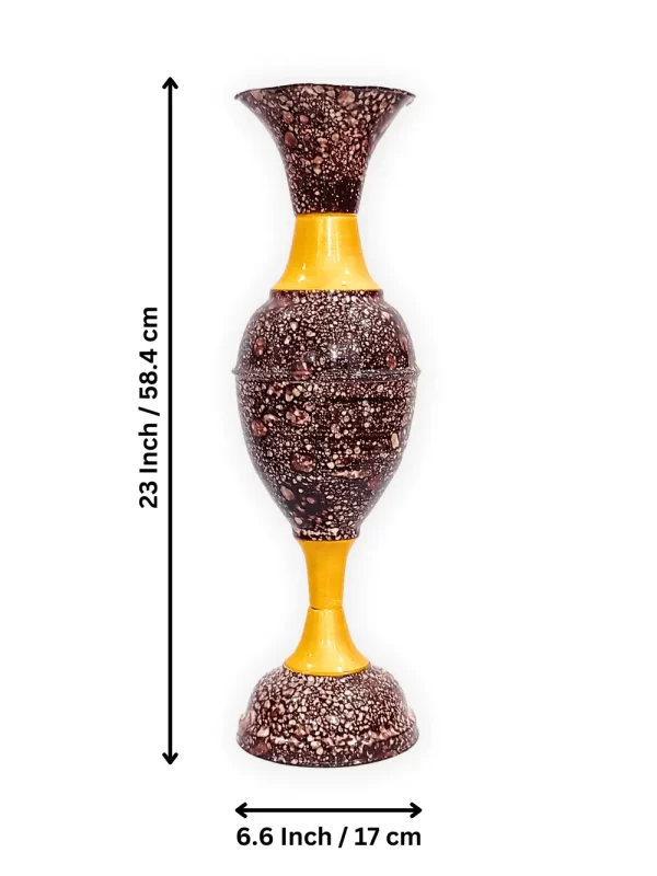 Youngsera - Timeless Beauty: Handcrafted Marble Flower Vase | 23 Inch Height | Perfect for Home decor, Living room, Dining table - Coffee - Image 5