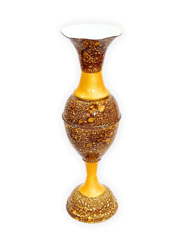 Youngsera - Timeless Beauty: Handcrafted Marble Flower Vase | 23 Inch Height | Perfect for Home decor, Living room, Dining table - Golden Brown - Image 4