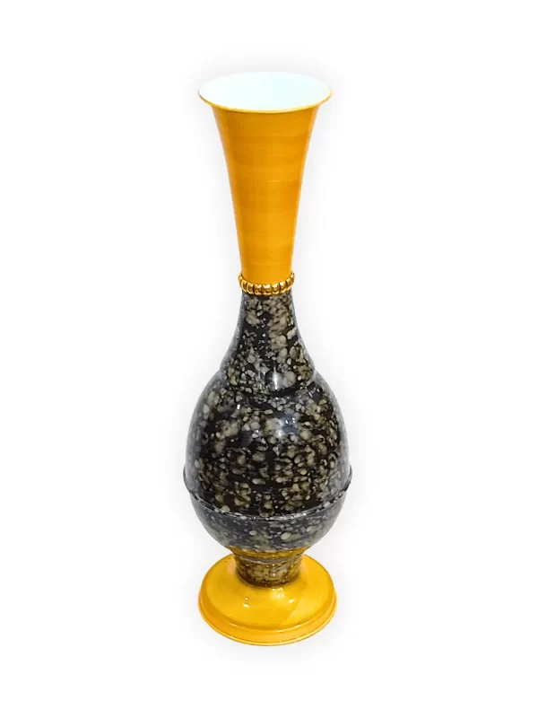 Youngsera 23-Inch Handmade Marble Design Surahi Flower Vase Perfect For Home Decor - Black - Image 4