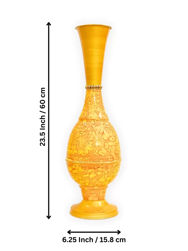 24_ Surahi Marble Yellow Size Youngsera 23-Inch Handmade Marble Design Surahi Flower Vase Perfect For Home Decor - Yellow - Image 5