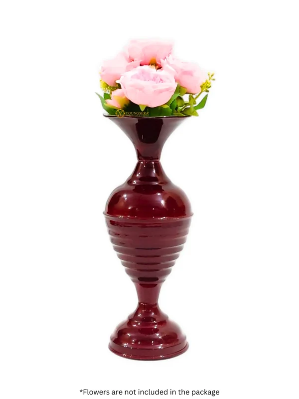 Youngsera Half Ring Design Flower Vase For Artificial Flowers Home Décor Office Living Room Bedroom Table Decoration Item 12 Inch Vase | Pack Of 2 | Brown - Image 6