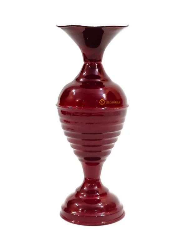 Youngsera Half Ring Design Flower Vase For Artificial Flowers Home Décor Office Living Room Bedroom Table Decoration Item 12 Inch Vase | Pack Of 2 | Brown - Image 1