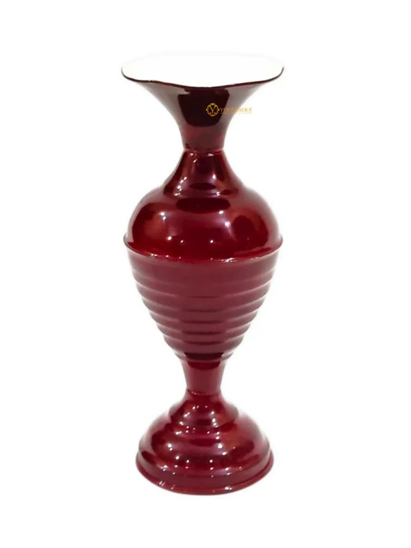 Youngsera Half Ring Design Flower Vase For Artificial Flowers Home Décor Office Living Room Bedroom Table Decoration Item 12 Inch Vase | Pack Of 2 | Brown - Image 2