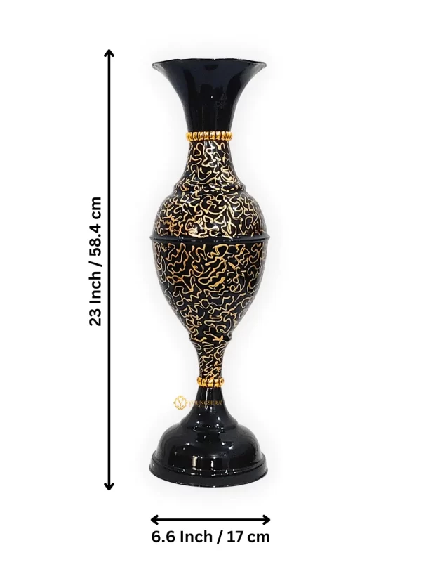 Youngsera 23 Inch Handmade Table Decor Flower Vase Perfect For Home Decor, Gifting, Centerpiece - Black - Image 5
