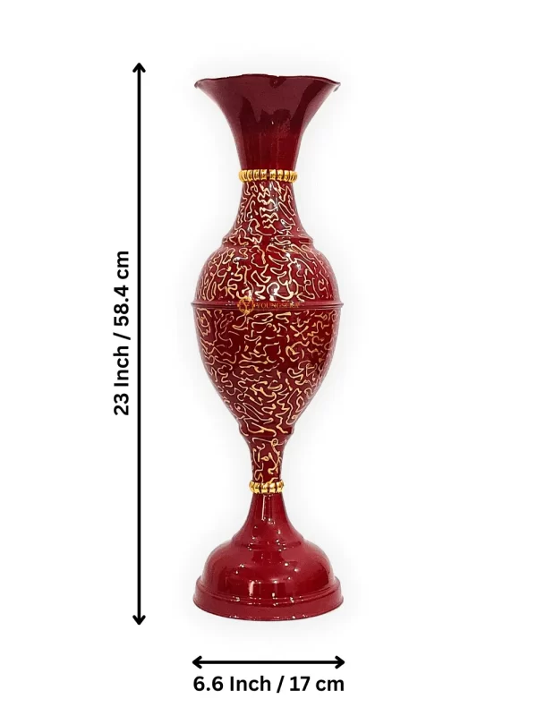 Youngsera 23 Inch Handmade Table Decor Flower Vase Perfect For Home Decor, Gifting, Centerpiece - Cherry - Image 5