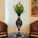 Youngsera Flower Vase For Artificial Flowers Home Décor Office Living Room Bedroom Table Decoration Item 24 Inch Vase - Black