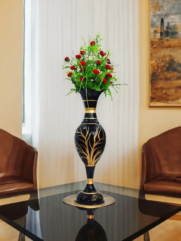24 Welding Tree Black Lifestyle 2 Youngsera Flower Vase For Artificial Flowers Home Décor Office Living Room Bedroom Table Decoration Item 24 Inch Vase - Black - Image 1