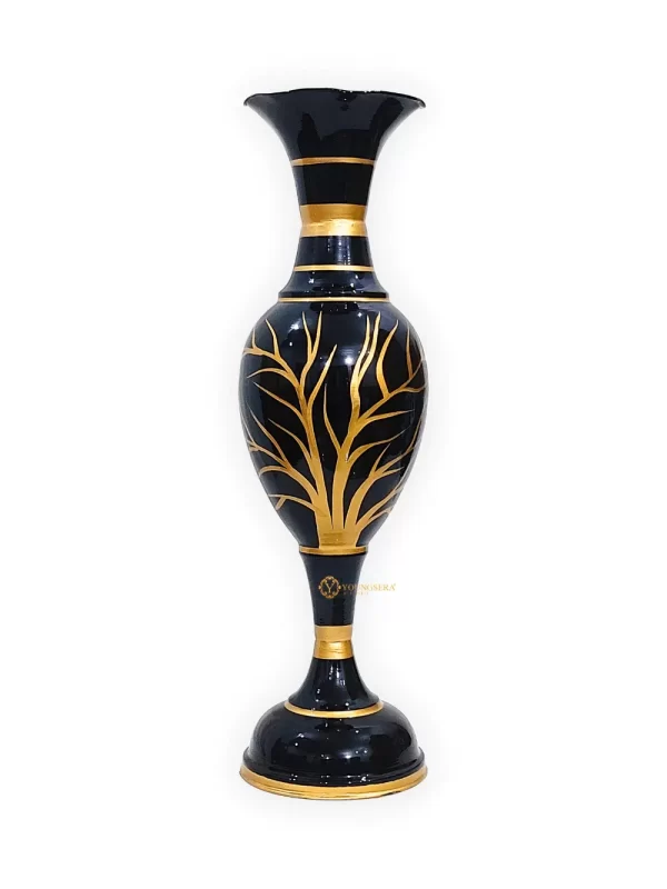 Youngsera Flower Vase For Artificial Flowers Home Décor Office Living Room Bedroom Table Decoration Item 24 Inch Vase - Black - Image 2