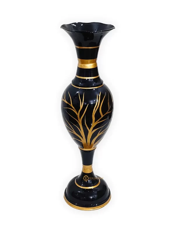 Youngsera Flower Vase For Artificial Flowers Home Décor Office Living Room Bedroom Table Decoration Item 24 Inch Vase - Black - Image 4