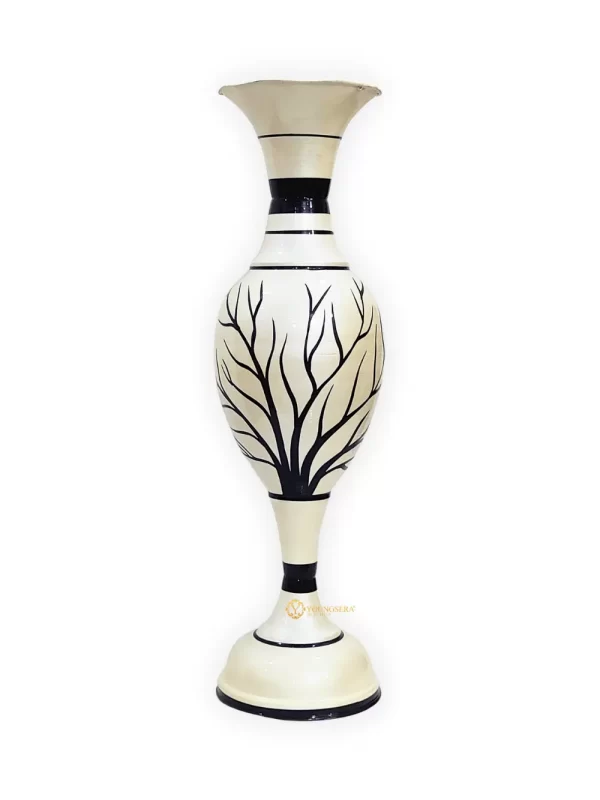 Youngsera Flower Vase For Artificial Flowers Home Décor Office Living Room Bedroom Table Decoration Item 24 Inch Vase - Silver - Image 2