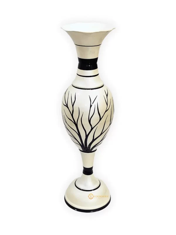 Youngsera Flower Vase For Artificial Flowers Home Décor Office Living Room Bedroom Table Decoration Item 24 Inch Vase - Silver - Image 4