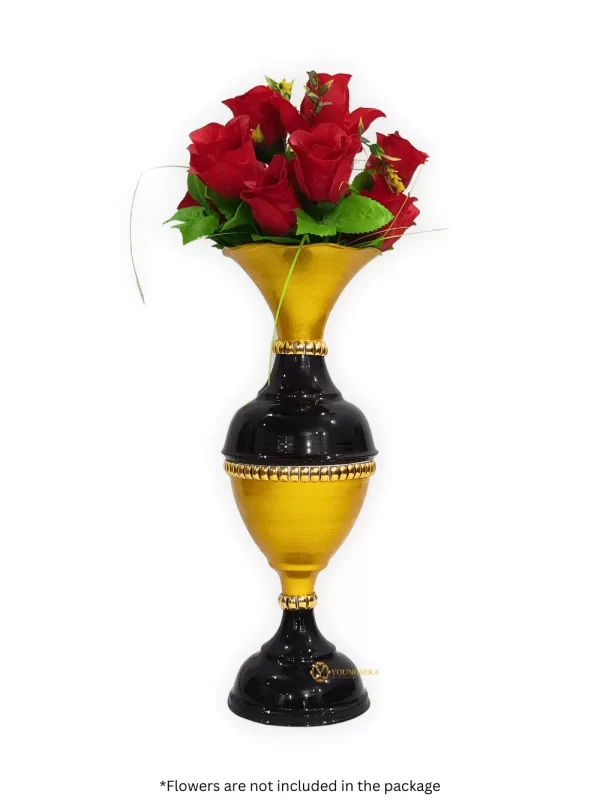 Youngsera Flower Vase for Home Decor Table Decor | Small Size Flower Vase For Table Decor | 16 Inch | Black - Image 3