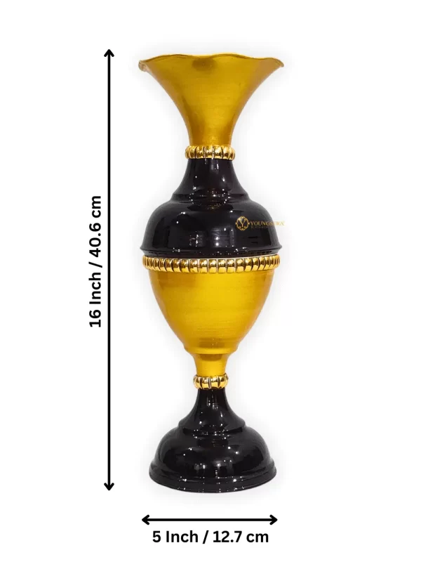 Youngsera Flower Vase for Home Decor Table Decor | Small Size Flower Vase For Table Decor | 16 Inch | Black - Image 5