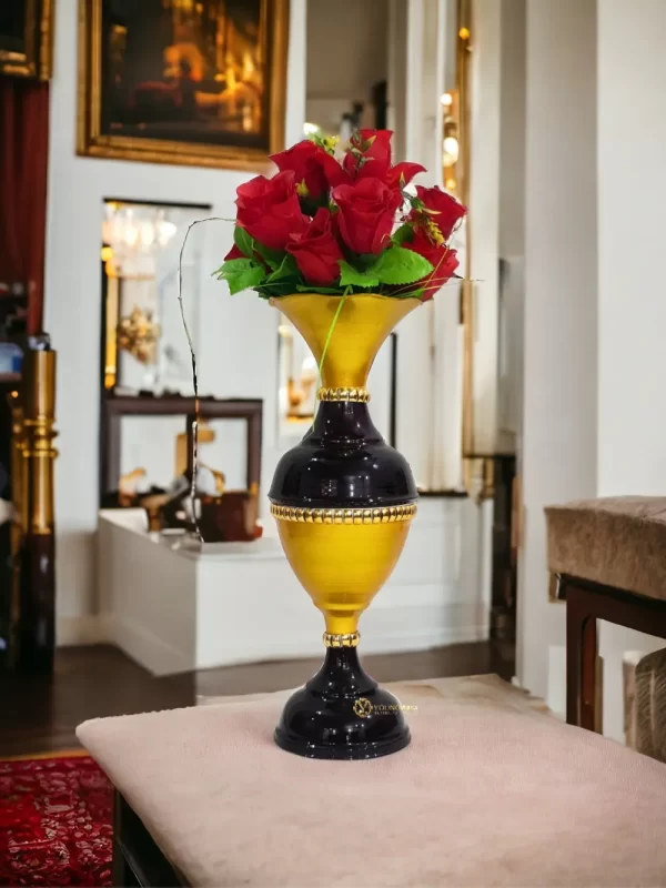 Youngsera Flower Vase for Home Decor Table Decor | Small Size Flower Vase For Table Decor | 16 Inch | Black - Image 1