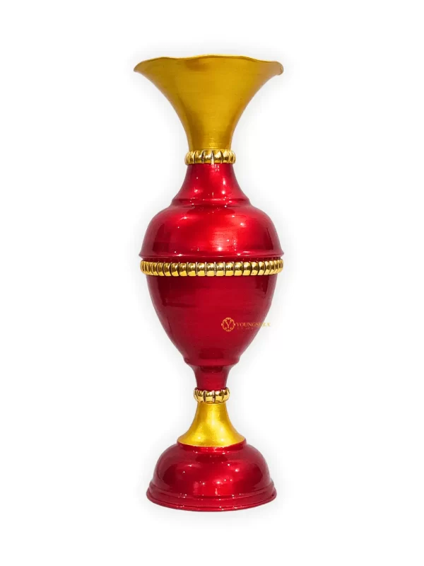 Youngsera Flower Vase for Home Decor Table Decor | Small Size Red Flower Vase For Table Decor | 16 Inch | Red - Image 2