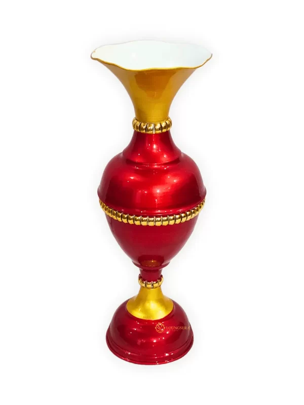 Youngsera Flower Vase for Home Decor Table Decor | Small Size Red Flower Vase For Table Decor | 16 Inch | Red - Image 4