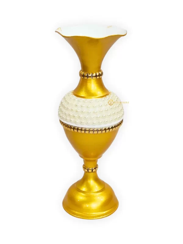 Youngsera Flower Vase for Table Decor | Small Size Half Moti Design Flower Vase For Table Decor | 16 Inch | Golden - Image 4